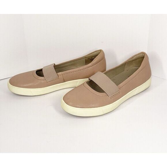 Naturalizer Mai Mary Jane Leather Sneaker Elastic Strap Blush Pink Nude 8.5WW - Picture 14 of 16